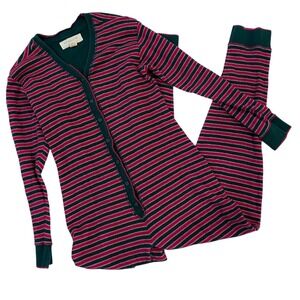 Victoria's Secret Under Ware Women's Size Small Long Johns Christmas Red & Green